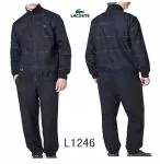 hiver automne lacoste 2019U sport wear survetement hommes l1246 noir noir